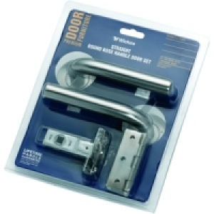 Wickes Melbourne Latch Handle Set Stainless Steel