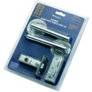 Wickes Perth Round Rose Latch Set Chrome