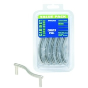Wickes Minneapolis Pull Bar Satin Nickel 96mm 10 Pack