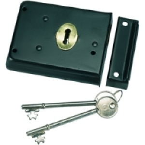 Wickes Rim Deadlock Black 76x102mm