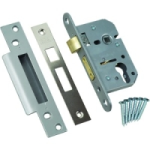 Wickes Mortice Sashlock Euro Cylinder Satin Finish 64mm