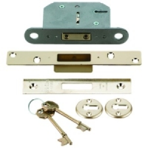 Wickes Economy Mortice Deadlock Electro Brass 64mm