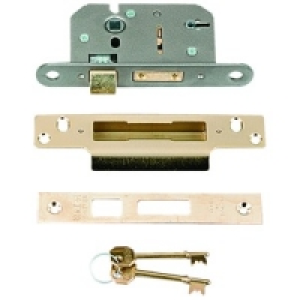 Wickes Economy Sashlock Electro Brass 64mm