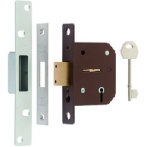 Wickes Economy Deadlock Satin Finish 64mm