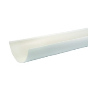 Wickes White Roundline Gutter Length 4000mm