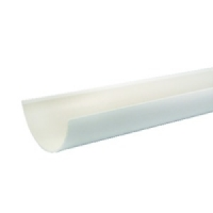 Wickes White Roundline Gutter Length 2000mm