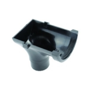 Wickes Black Minline Gutter External Outlet