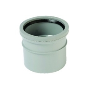 Wickes 110mm Grey Soil Pipe Single Socket Connector