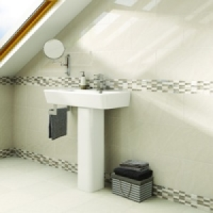 Wickes Replica Floor Tile Ivory 330x330mm £17.99