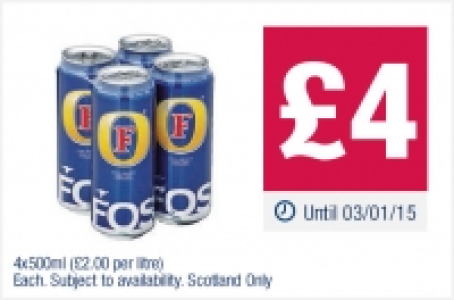 Fosters Lager Cans £4.00