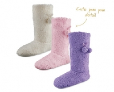 Ladies Sherpa Fleece Booties