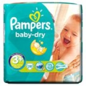 Pampers Baby Dry Size 3+ (Midi+) Nappi £4.49