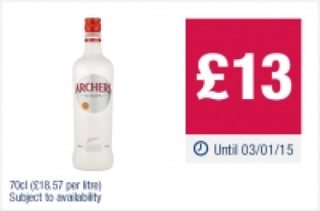 Archers Schnapps £13.00