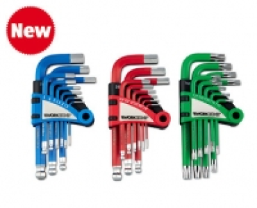 9 Piece Coloured Hex/Torx Key Sets
