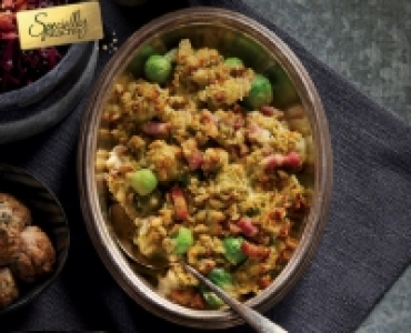 Specially Selected Brussels Sprouts with Smoked Bacon & Stil