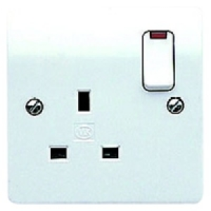 MK Logic Plus Switched Single Socket With Neon £8.49
