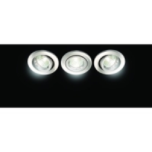 Wickes Fire Rated Tilt Downlight Brushed Chrome 3 Pack £30.49