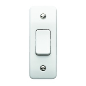 MK Architrave Switch Single 2W K484RPWHI
