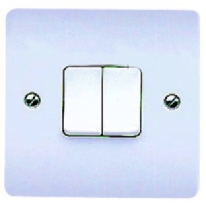 MK K4872PPK 10A Light Switch 2 Gang 2 Way