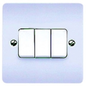 MK 10A Light Switch 3 Gang 2 Way K4873PPK