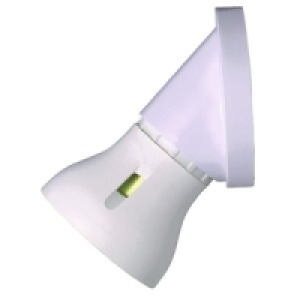 MK Batten Lampholder Angled 1172RPWHI