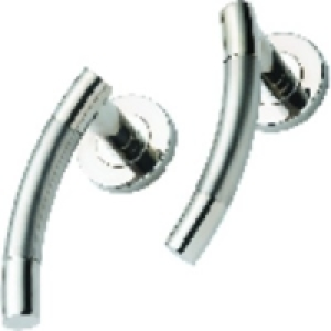 Wickes Sydney Round Rose Latch Handle Satin & Polished Stain