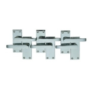 Wickes New York Latch Handle Chrome 3 Pack £15.19