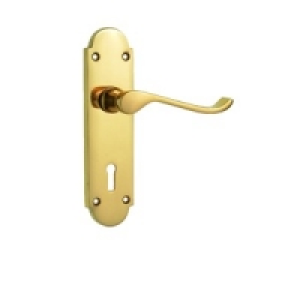 Wickes Prague Lock Handle Brass