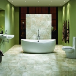 Wickes Onyx Green Gloss Stone Effect Ceramic Wall & Floor Ti