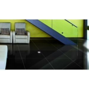 Wickes Black Gloss Porcelain Floor Tile 600x600mm