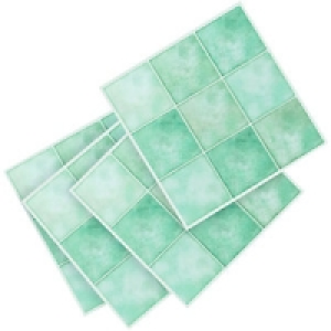 Wickes Vinyl Tiles Aqua Squares 305x305mm 11 Pack
