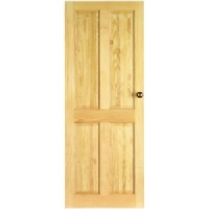 Wickes Skipton Internal Fire Door Clear Pine 4 Panel 1981x76