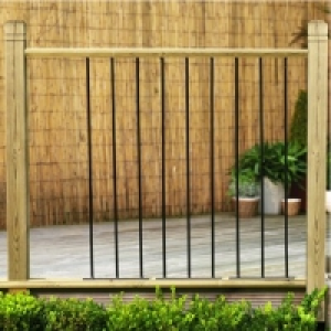 Wickes Straight Deck Rail Insert 914x270mm Black £7.99