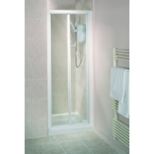 Wickes Bi-Fold Shower Enclosure Door White Frame 760mm