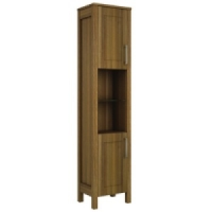 Wickes Frontera Freestanding Tall Bathroom Unit Walnut 410mm