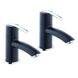 Wickes Versaille Basin Taps Black