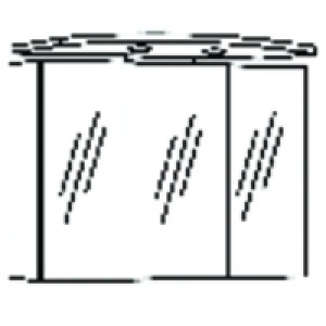Wickes Bathroom Mirror Cabinet Gloss White 1200mm £444.00