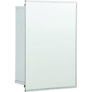 Wickes Bathroom Sliding Mirror Cabinet Stainless Steel 340mm £59.99