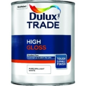 Dulux Trade High Gloss Paint Pure Brilliant White 1L £9.99