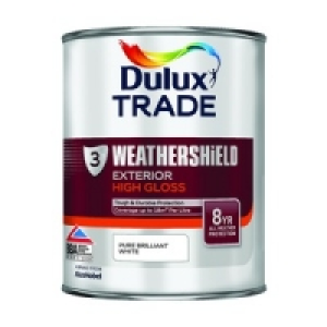 Dulux Trade Weathershield Gloss Pure Brilliant White 1L £18.97