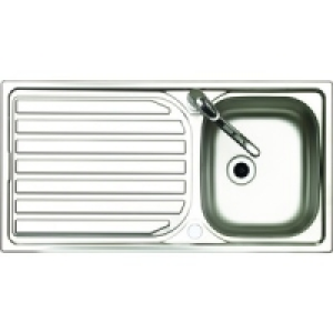 Wickes Single Bowl Reversible Kitchen Sink Tap Pack Stainles