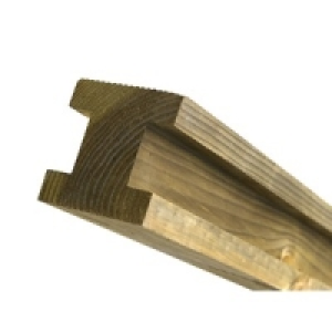 Wickes H Shaped Timber Slotted Wooden Fence Post 83x83mmx2.4