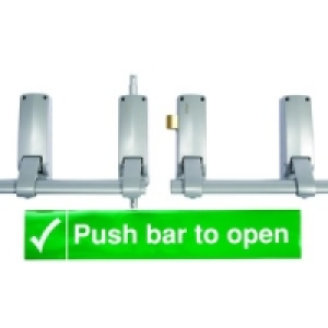 Briton 377SE Panic Bolt Silver Double Left Hand