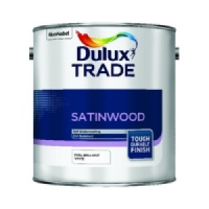 Dulux Trade Satinwood Paint Pure Brilliant White 2.5L