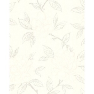 Superfresco Textured Bloom Decorative Wallpaper White 10m £15.49