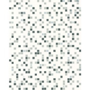 Contour Checker Kitchen & Bathroom Wallpaper Black/White 10m