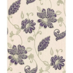 Graham & Brown Premier Juliet Decorative Wallpaper Plum 10m £16.49