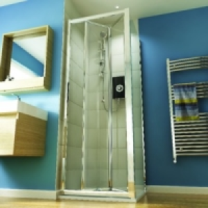 Wickes Square Bi-Fold Semi Frameless Recess Door Chrome 800m £222.00
