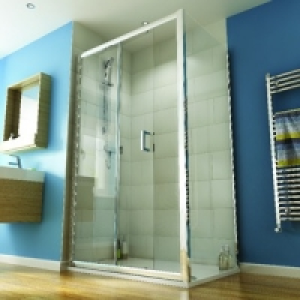 Wickes Rectangular Slider Semi Frameless Enclosure Chrome 17 £468.00