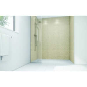 Wickes Pearl Crush Laminate 1200x900mm 3 sided Shower Panel